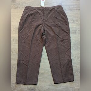 Alfred Dunner Women's Chocolate Brown Pull On Pants 24W